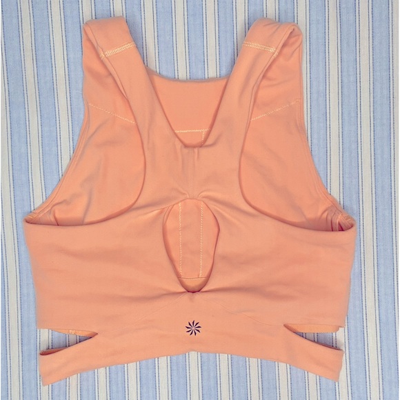Athleta Orange Crop Top Workout Tank Size XS - Picture 2 of 5